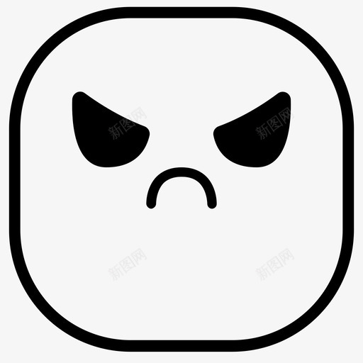 愤怒表情符号笑脸图标svg_新图网 https://ixintu.com 愤怒 笑脸 表情符号 韩娜表情图标包
