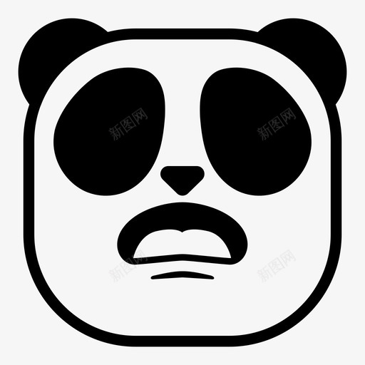 惊喜熊猫表情符号韩娜表情符号熊猫版图标svg_新图网 https://ixintu.com 惊喜熊猫 表情符号 韩娜表情符号熊猫版