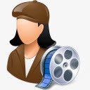 导演女光人形图标png_新图网 https://ixintu.com Female FilmMaker Light 光 女 导演