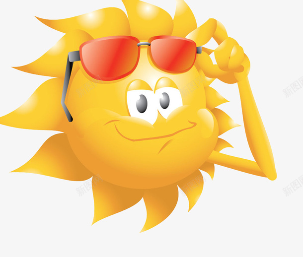 太阳带着的眼睛png免抠素材_新图网 https://ixintu.com PNG素材 卡通 太阳 眼睛