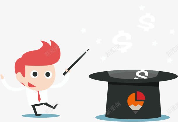 变魔术的人卡通图标png_新图网 https://ixintu.com 卡通 变魔术 图标
