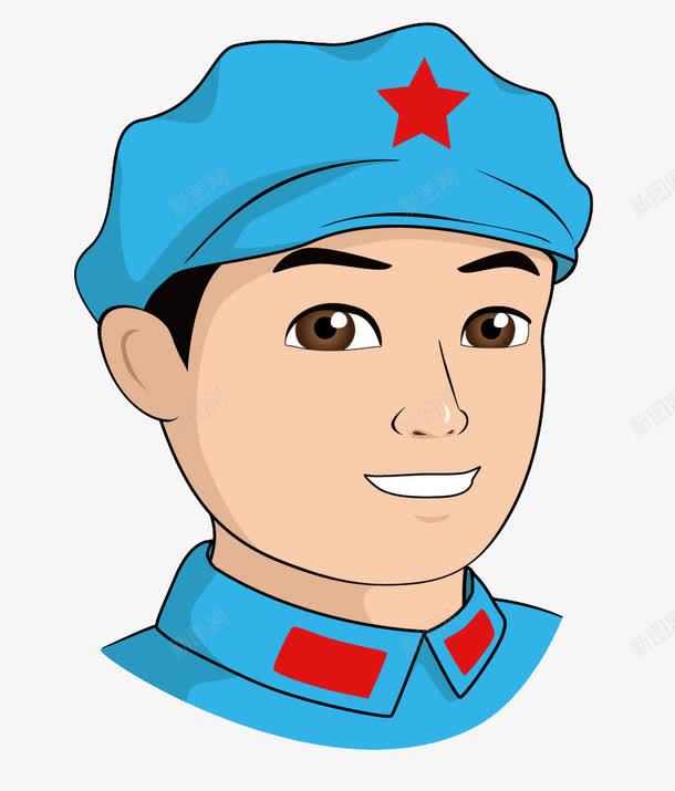 中国红军png免抠素材_新图网 https://ixintu.com 卡通 卡通人物 彩色 红五星