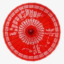 古伞png免抠素材_新图网 https://ixintu.com 古伞 红色 纹饰
