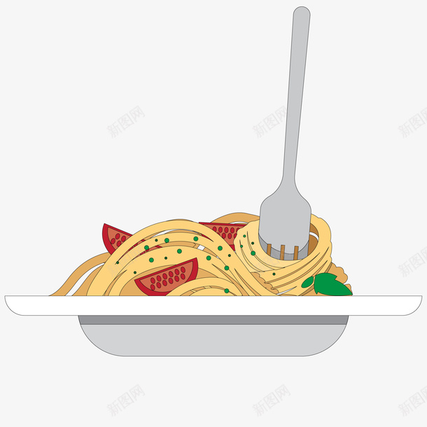 美味的意面食物矢量图ai免抠素材_新图网 https://ixintu.com 卡通 意面 扁平化 美味 美食 面食 食物设计 矢量图