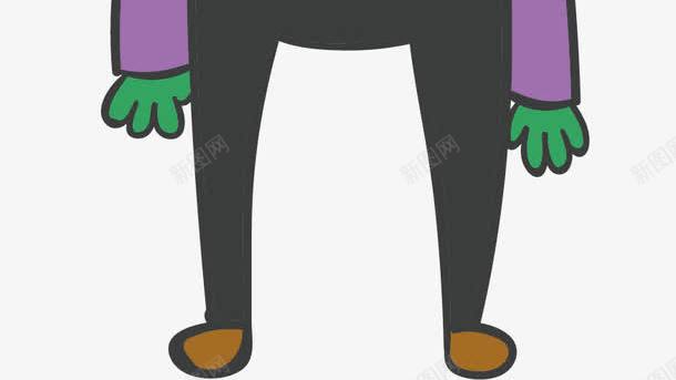 绿脸男孩png免抠素材_新图网 https://ixintu.com 微笑 手绘 男孩 短发 绿脸 缝补 针织 钉子