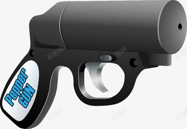 黑色防爆枪矢量图ai免抠素材_新图网 https://ixintu.com 卡通防爆枪 矢量防爆枪 防爆枪 黑色防爆枪 矢量图