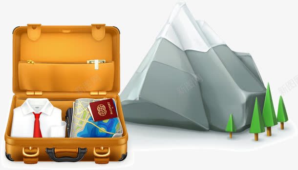 行李山树木旅游png免抠素材_新图网 https://ixintu.com png 旅游 旅游矢量 树木 矢量素材 素材 行李