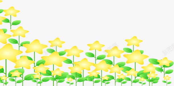 黄花绿叶花丛png免抠素材_新图网 https://ixintu.com 绿叶 花丛 黄花