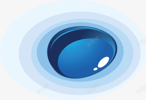渐变蓝色水晕png免抠素材_新图网 https://ixintu.com 外扩 水晕 渐变 蓝色