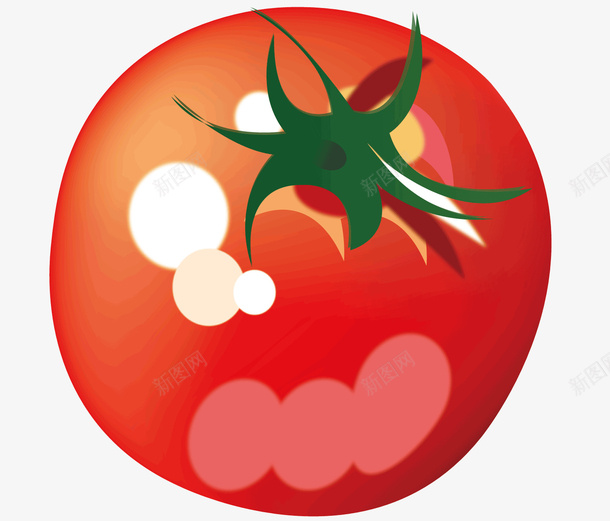 一个西红柿矢量图ai免抠素材_新图网 https://ixintu.com 水果蔬菜 番茄 红色水果 绿色叶子 蔬菜水果 西红柿 矢量图