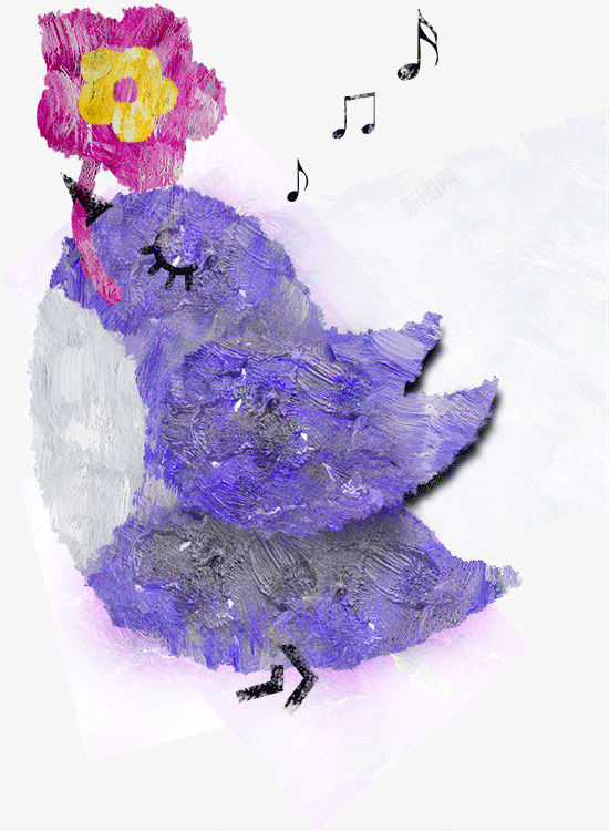 手绘插画音乐和小鱼png免抠素材_新图网 https://ixintu.com 小鱼 手绘 插画 音乐