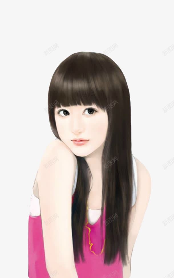 凝眸思考端庄长发美女png免抠素材_新图网 https://ixintu.com 凝眸 思考 端庄 美女 长发