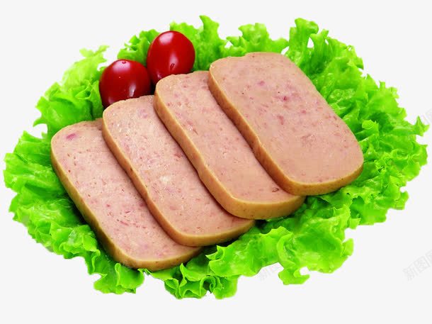 火腿png免抠素材_新图网 https://ixintu.com 红色 美食 肉 蔬菜盘肉