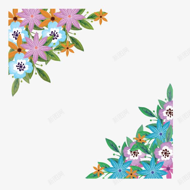 浪漫花丛春天边框png免抠素材_新图网 https://ixintu.com 春天 春天花丛 春天边框 春花 浪漫花丛 矢量png
