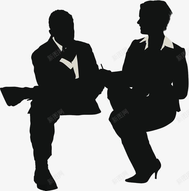 人物采访剪影图标png_新图网 https://ixintu.com 记者 记者剪影 采访剪影