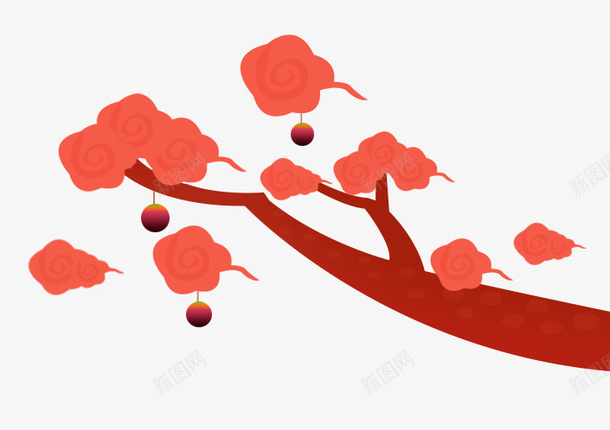 卡通桃花图案psd免抠素材_新图网 https://ixintu.com 卡通 粉红色 花朵
