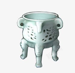 白玉三足香炉复古png免抠素材_新图网 https://ixintu.com 复古 白玉 香炉