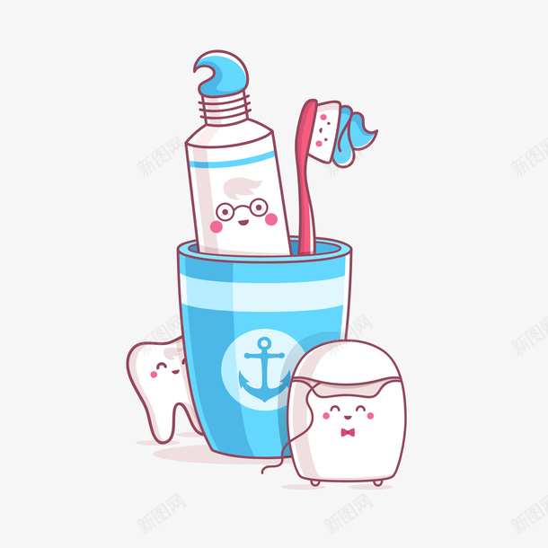 爱牙海报矢量图eps免抠素材_新图网 https://ixintu.com EPS免抠 手绘 海报 爱牙日 矢量免抠 高清大图 矢量图