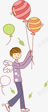 卡通小男孩png免抠素材_新图网 https://ixintu.com 卡通 卡通人物 卡通小装饰 小男孩 小装饰 插画 男孩
