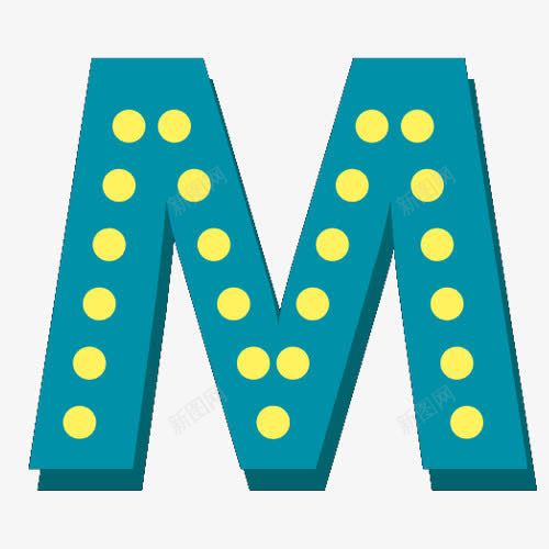 波点字母M图标png_新图网 https://ixintu.com 图标 字体设计 字母 彩绘 手绘 插画 艺术字