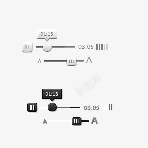 网页进度条png免抠素材_新图网 https://ixintu.com psd 滚动条 网页 进度条
