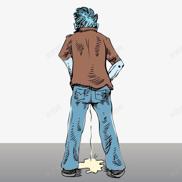 随地撒尿的人png免抠素材_新图网 https://ixintu.com nbsp 卡通 小编 尿尿 尿急 尿频 忍不住 憋不住 排尿 撒尿 解手 迫不及待