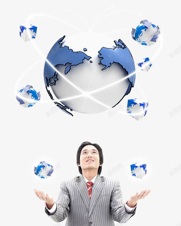 捧着地球的商务男士png免抠素材_新图网 https://ixintu.com 人物 创意地球 商务男人 商务男士 地球 捧着地球 男人