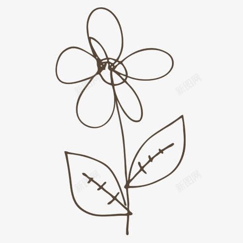 线条组成的花朵png免抠素材_新图网 https://ixintu.com 线条 花叶 花朵 装饰