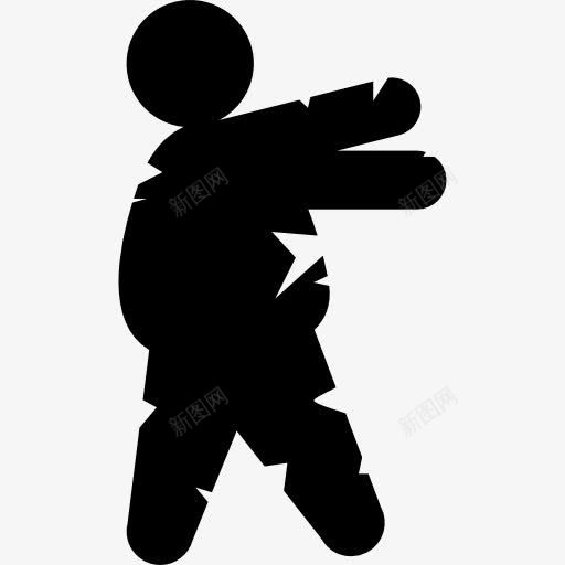 行走的僵尸图标png_新图网 https://ixintu.com 人 人的剪影 僵尸 僵尸的图标 形状 男 破解 行走