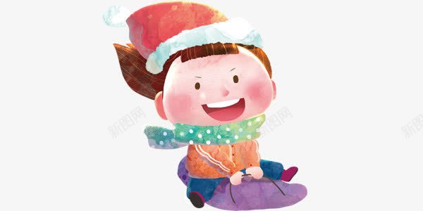 简笔画可爱滑雪儿童png免抠素材_新图网 https://ixintu.com 儿童 可爱 滑雪 简笔画