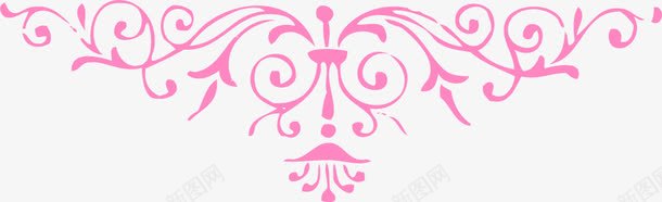 粉色简约花纹婚礼png免抠素材_新图网 https://ixintu.com 婚礼 简约 粉色 花纹