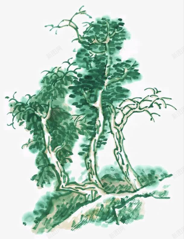 写意彩墨树png免抠素材_新图网 https://ixintu.com 中国画 中国风装饰 写意国画 国画树 国粹 大写意 宣纸国画 画