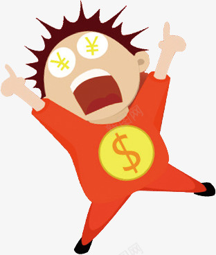 卡通金钱小人png免抠素材_新图网 https://ixintu.com 卡通小人 金钱