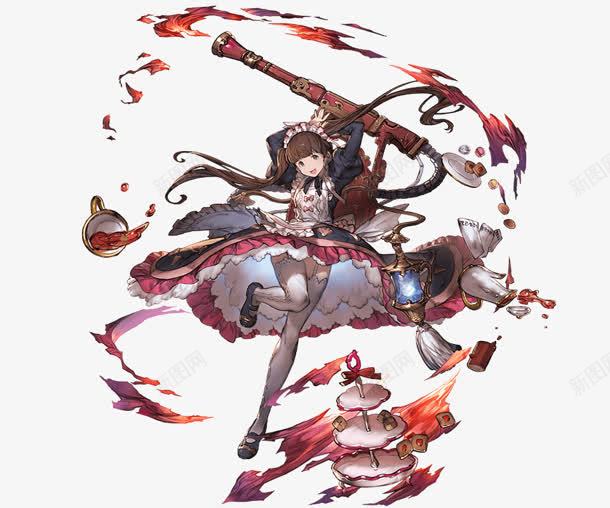 卡通可爱女仆海报背景png免抠素材_新图网 https://ixintu.com 卡通 可爱 女仆 海报 背景