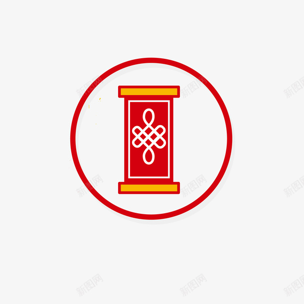 中国风红色屏风矢量图ai免抠素材_新图网 https://ixintu.com 中国风 喜庆 屏风 新年 红色 矢量图