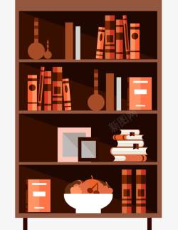 书房家具扁平风实物素材