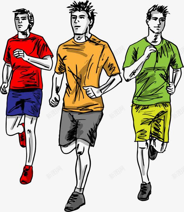 马拉松慢跑赛跑png免抠素材_新图网 https://ixintu.com 慢跑 慢跑男人 马拉松