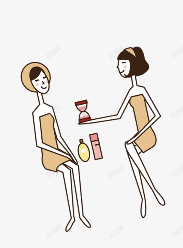 泡温泉卡通元素png免抠素材_新图网 https://ixintu.com 卡通 可爱 女孩 泡温泉