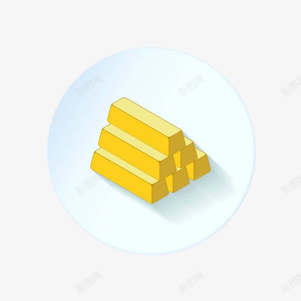 手绘盘子里的金条png免抠素材_新图网 https://ixintu.com 圆 手绘 盘子 金库 金条