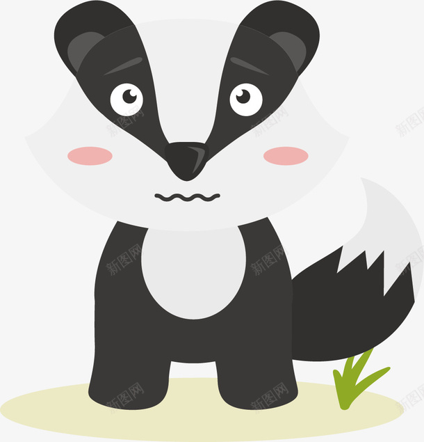 可爱手绘风格蜜獾矢量图eps免抠素材_新图网 https://ixintu.com 动物 卡通蜜獾 卡通风格 手绘风格 矢量蜜獾 蜜獾 矢量图
