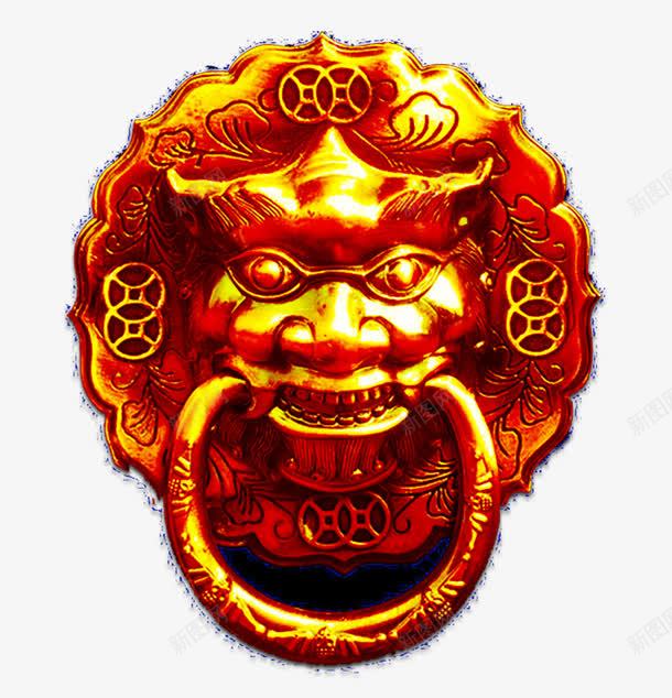 辟邪门环png免抠素材_新图网 https://ixintu.com 辟邪 铜 门环 龙