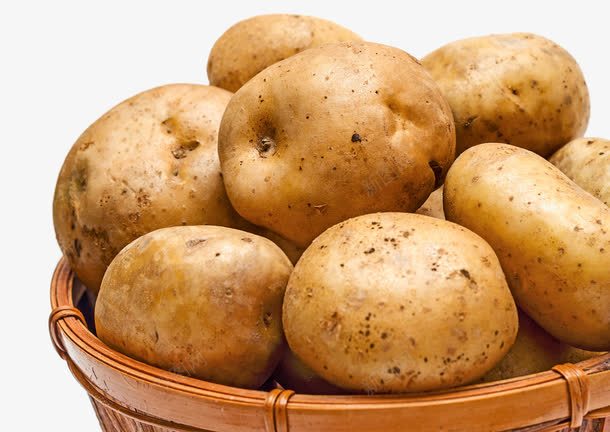 篮子中的土豆png免抠素材_新图网 https://ixintu.com 土豆 竹篮 食材 食物