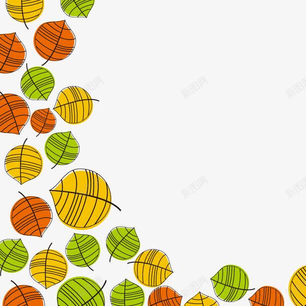 卡通手绘树叶边框png免抠素材_新图网 https://ixintu.com 卡通 手绘 树叶 边框