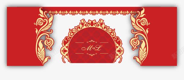婚礼红色背景png免抠素材_新图网 https://ixintu.com 婚礼素材 素材背景 红色婚礼