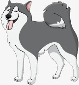 灰色手绘狗png免抠素材_新图网 https://ixintu.com 卡通狗 手绘狗 狗