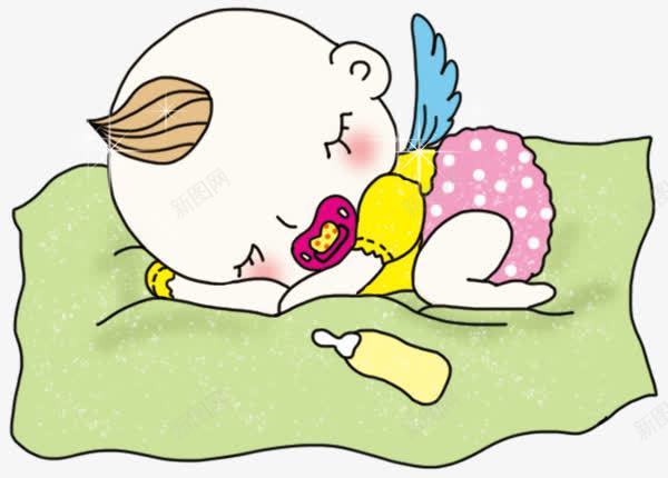 睡着的婴儿png免抠素材_新图网 https://ixintu.com PNG 卡通 婴儿 睡觉