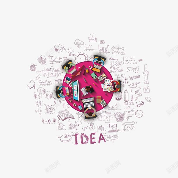 商务办公的人矢量图ai免抠素材_新图网 https://ixintu.com 办公 商务素材 图标 矢量图