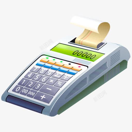 pos收银机图标png免抠素材_新图网 https://ixintu.com pos机 扫码 收银机