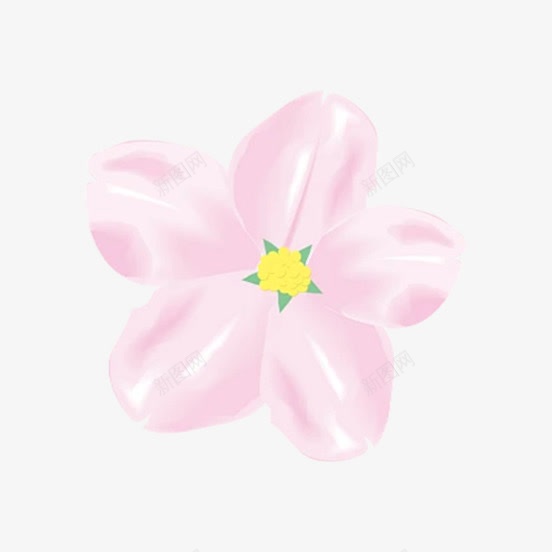 黄色花蕊的粉色小花png免抠素材_新图网 https://ixintu.com 卡通 商务 小花 彩色手绘 清新 简约 花蕊