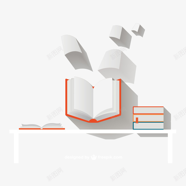 书桌和书矢量图ai免抠素材_新图网 https://ixintu.com 书 书桌 矢量书 矢量图